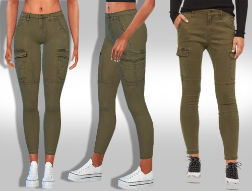 Female Trendy Cargo Skinny Pants