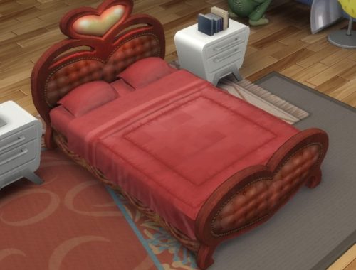 2 to 4 More Romantic than You Double Bed by BigUglyHag at SimsWorkshop