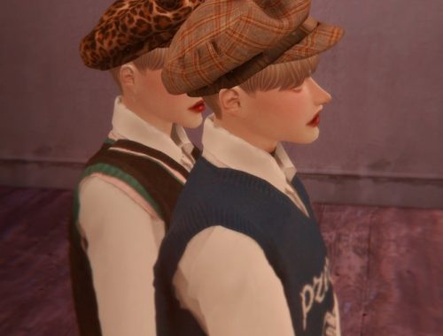 Fluffy casquette & mini cross + ring piercing at Kiro