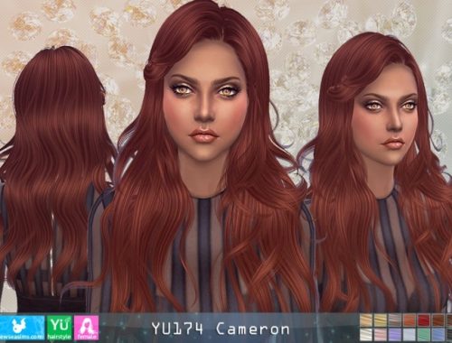 J174 Cameron hair (P) at Newsea Sims 4