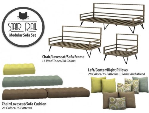 Stair Rail Modular Sofa Set at Kitkat’s Simporium