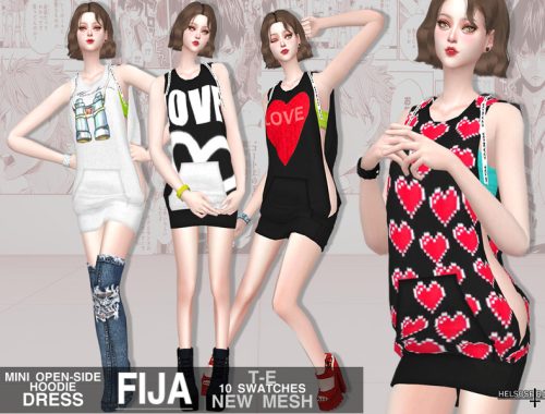FIJA - Open-Side Hoodie Dress