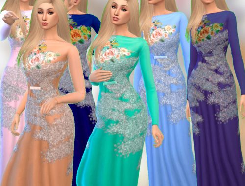 Flower glitter gown (first recolour)