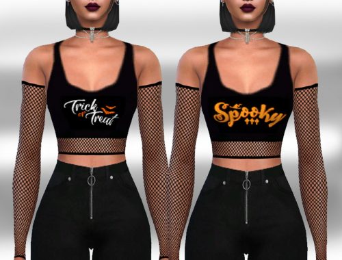 Fishnet Halloween Tops