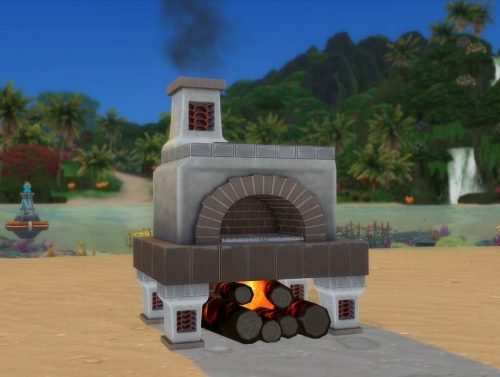 Flaming Log Firecamp & Flaming Log Candel by Serinion at Mod The Sims