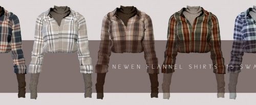 Flannel Shirts & Belt Denim Shorts at NEWEN