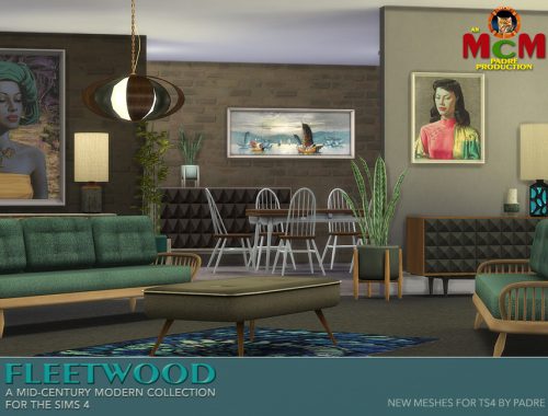 Fleetwood Mid Century Living and Dining Rooms