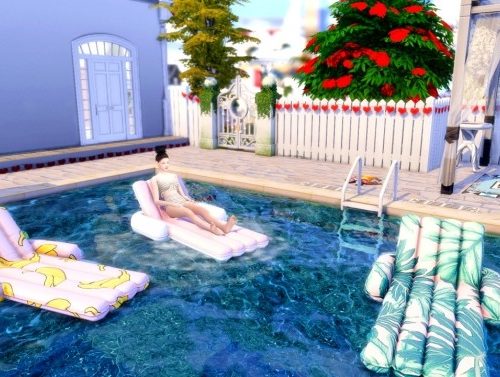 Floating pool lounge chair recolor at RIMINGs