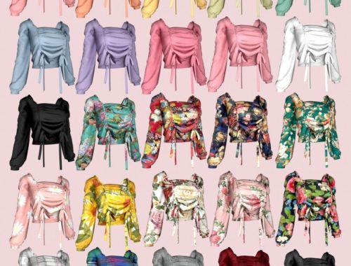 Floral Blouse & Denim Capri Pants at RIMINGs