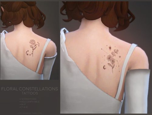 Floral Constellations tattoos