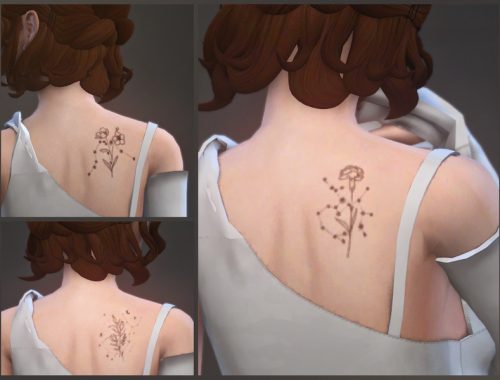Floral Constellations tattoos
