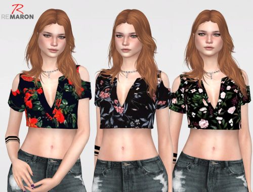 Floral Cropped for Women 02