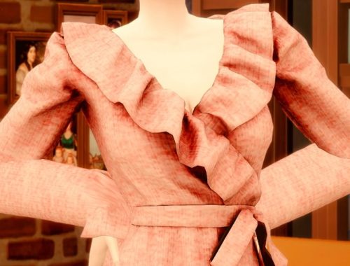 Floral Frill Rap dress at RIMINGs