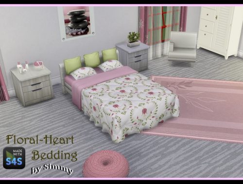 Floral Heart Beddings by Simmy at All 4 Sims