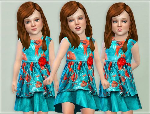 Floral Layered Toddler Dress