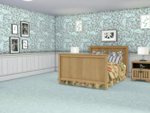 Floral Paneling Walls by Veckah at Mod The Sims