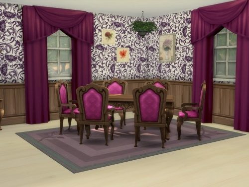 Floral Paneling Walls by Veckah at Mod The Sims
