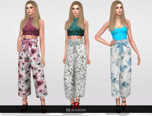 Floral Pants 01 for Women