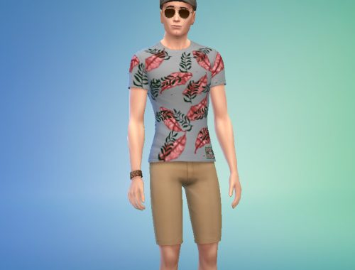 Floral Tshirt Male