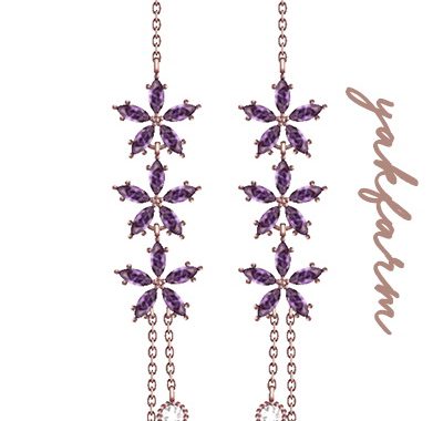 Flower Drop Earrings at Yakfarm