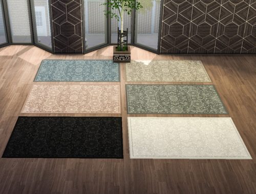 Flower Pattern Rug Medium