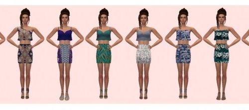FLUTTER TOP & SKIRT at Sims4Sue