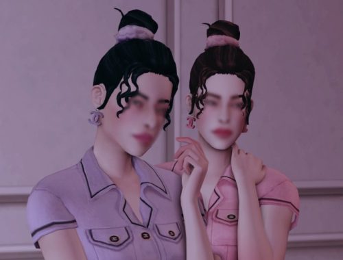 FM MM Set: earrings, outfit, hair & hairband at Bedisfull – iridescent