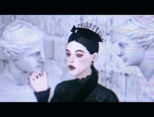 FM retro net ribbon hat at Bedisfull – iridescent