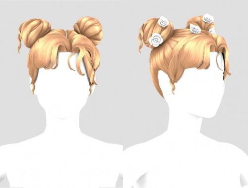 FM Twin rose hair & hairpin at Bedisfull – iridescent