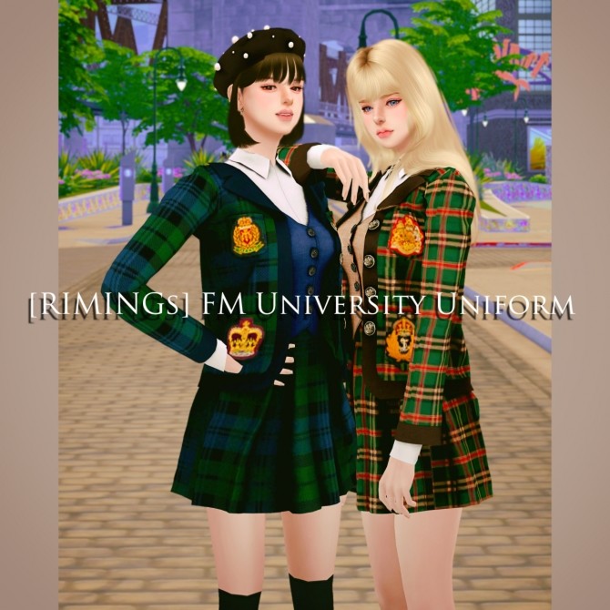 FM University uniform at RIMINGs - The Sims 4 Catalog
