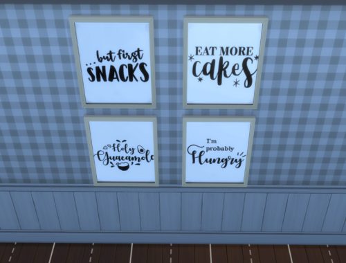 Framed snack quotes
