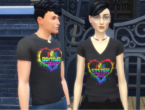 Free Mom Hugs, Dad Hugs, Family Hugs Pride Shirts Set