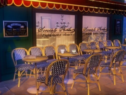 French cafe / bistro mini set by Pocci at Garden Breeze Sims 4