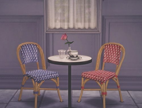 French cafe / bistro mini set by Pocci at Garden Breeze Sims 4