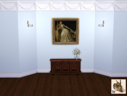 French Carved Crown Molded Walls