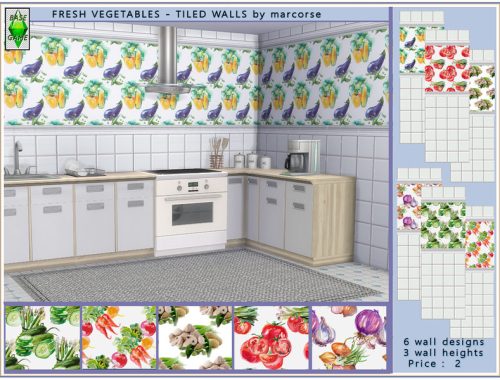 Fresh Vegetables - Tiled Walls by marcorse