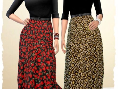 Friends dress autumnal by Chalipo at All 4 Sims