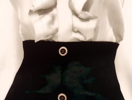 Frill Blouse & A Line Skirt at RIMINGs