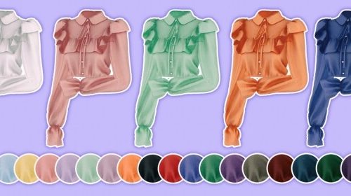 Frill Blouse None Lace & Sleeves Shape at NEWEN