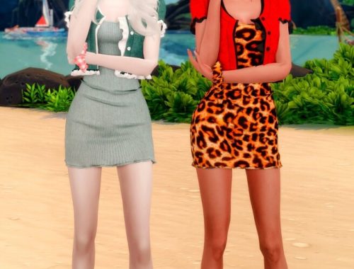 Frill Cardiagan & Sleeveless Dress & Hair Scruncy at RIMINGs