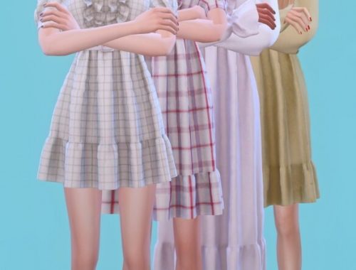 Frill Dress Sleeves & Skirt Length at NEWEN