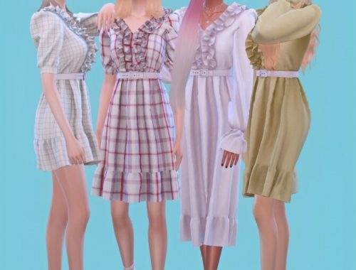 Frill Dress Sleeves & Skirt Length at NEWEN