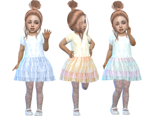 Frill heart satin dress (Toddlers)