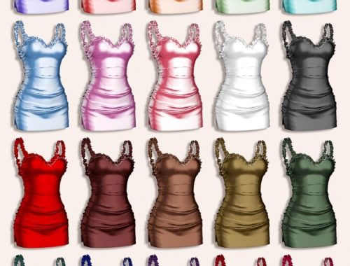 Frill Silk Sleeveless Dress at RIMINGs