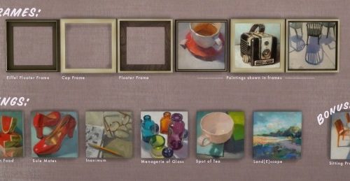 Frozen Moments paintings + frames at b5Studio
