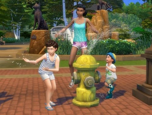 Functional Broken Fire Hydrants by K9DB at Mod The Sims