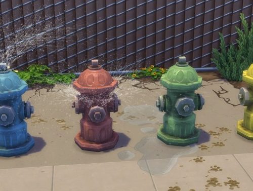 Functional Broken Fire Hydrants by K9DB at Mod The Sims
