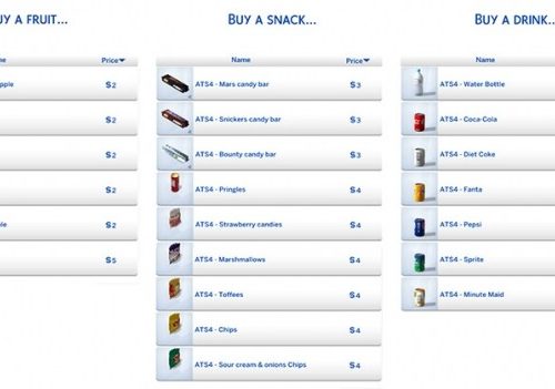 Functional vending machines at Around the Sims 4