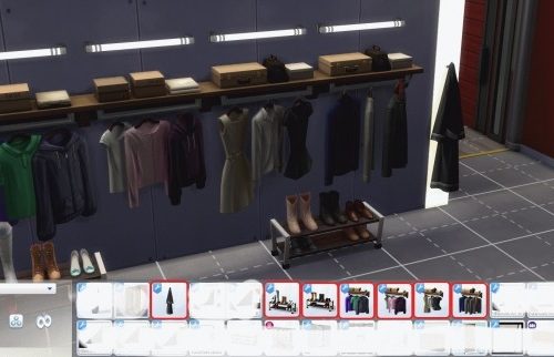 Functionnal Mounted Wall and Racks Dressers by JakeC0001 at Mod The Sims