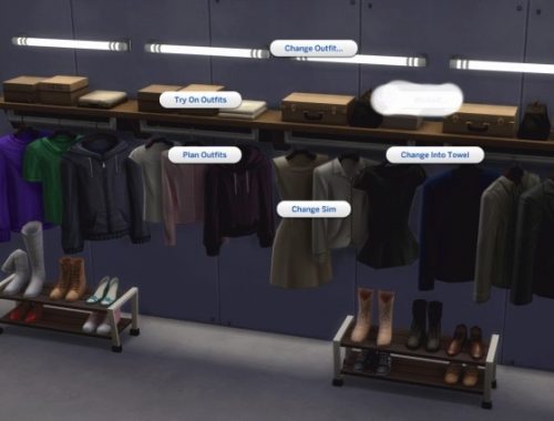 Functionnal Mounted Wall and Racks Dressers by JakeC0001 at Mod The Sims
